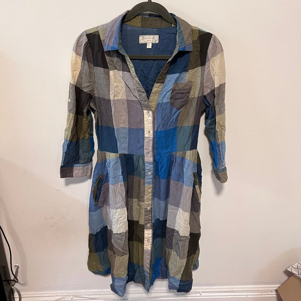 Anthropologie Moulinette Soeurs Gingham Plaid Dress